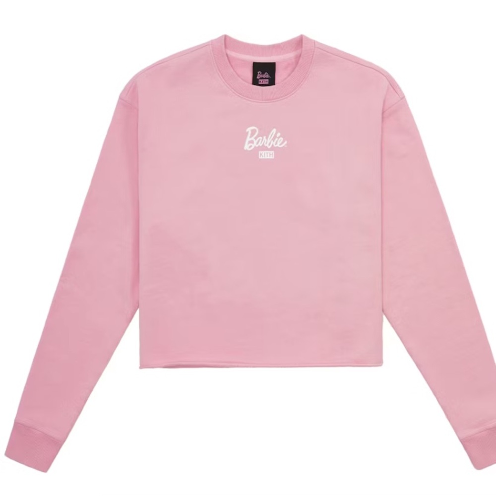 NWT BARBIE x KITH Crissy Crew 60th Anniversary Barbiecore Sweatshirt in Pink L